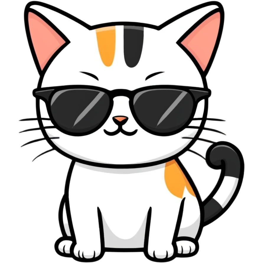 Cat with sunglasses emoji