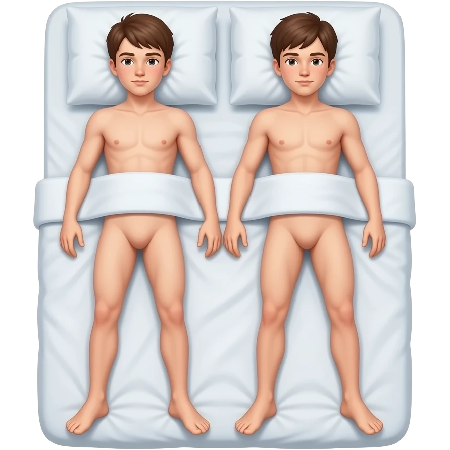 2 Boys teens naked making sex full body tall nude Lying down On top of each other In bed emoji