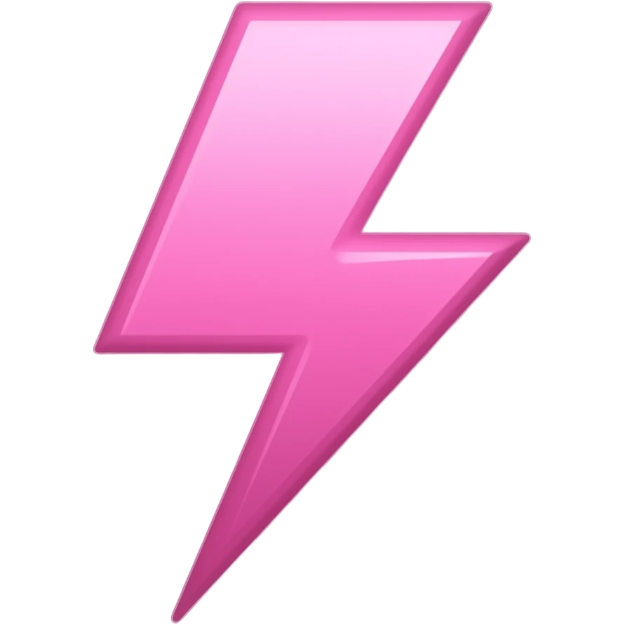 Pink animated lightning emoji