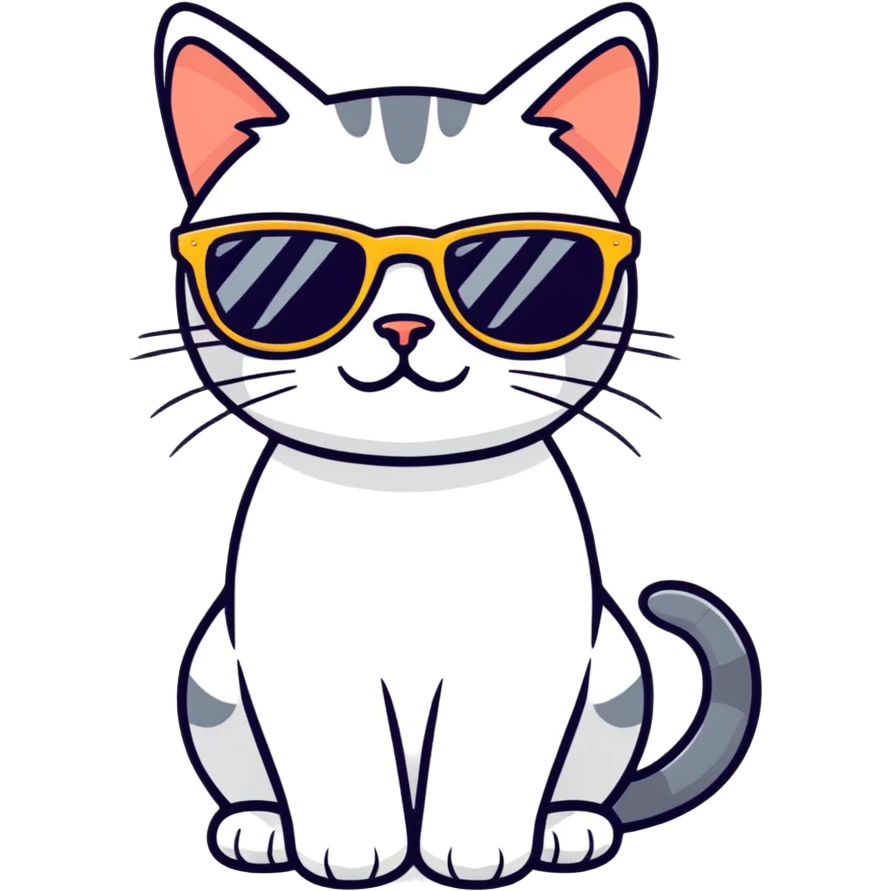 Cat with sunglasses emoji