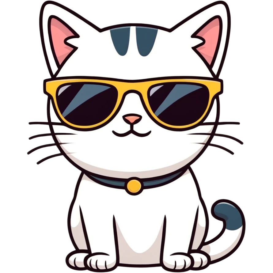 Cat with sunglasses emoji