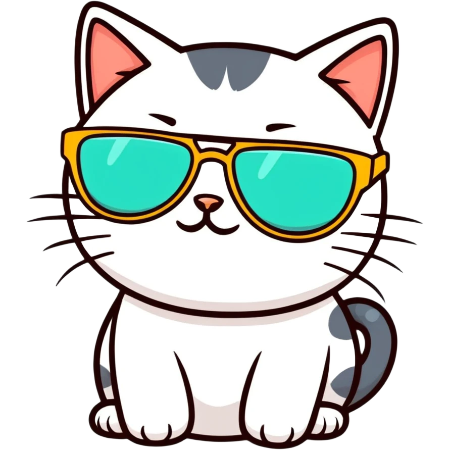 Cat with sunglasses emoji