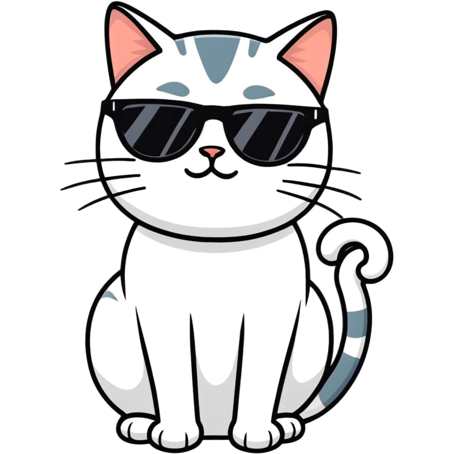 Cat with sunglasses emoji