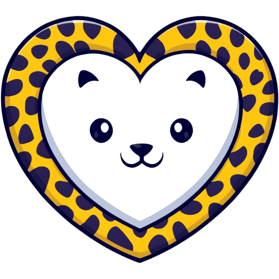 Leopard heart emoji