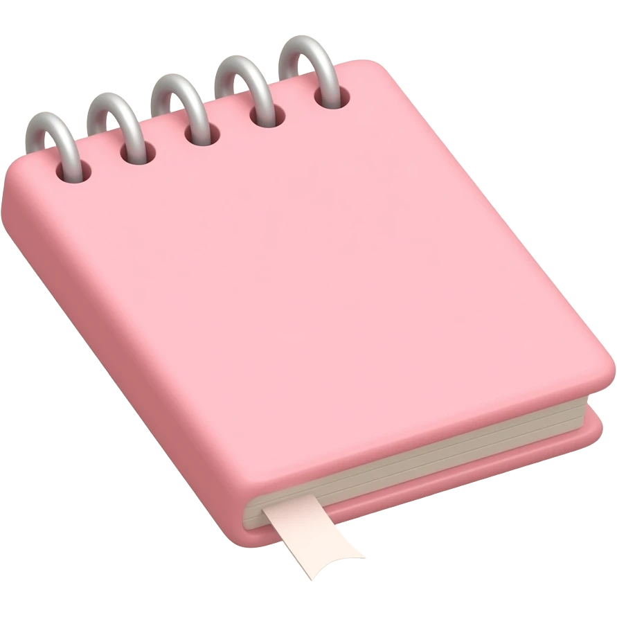 pink notebook emoji