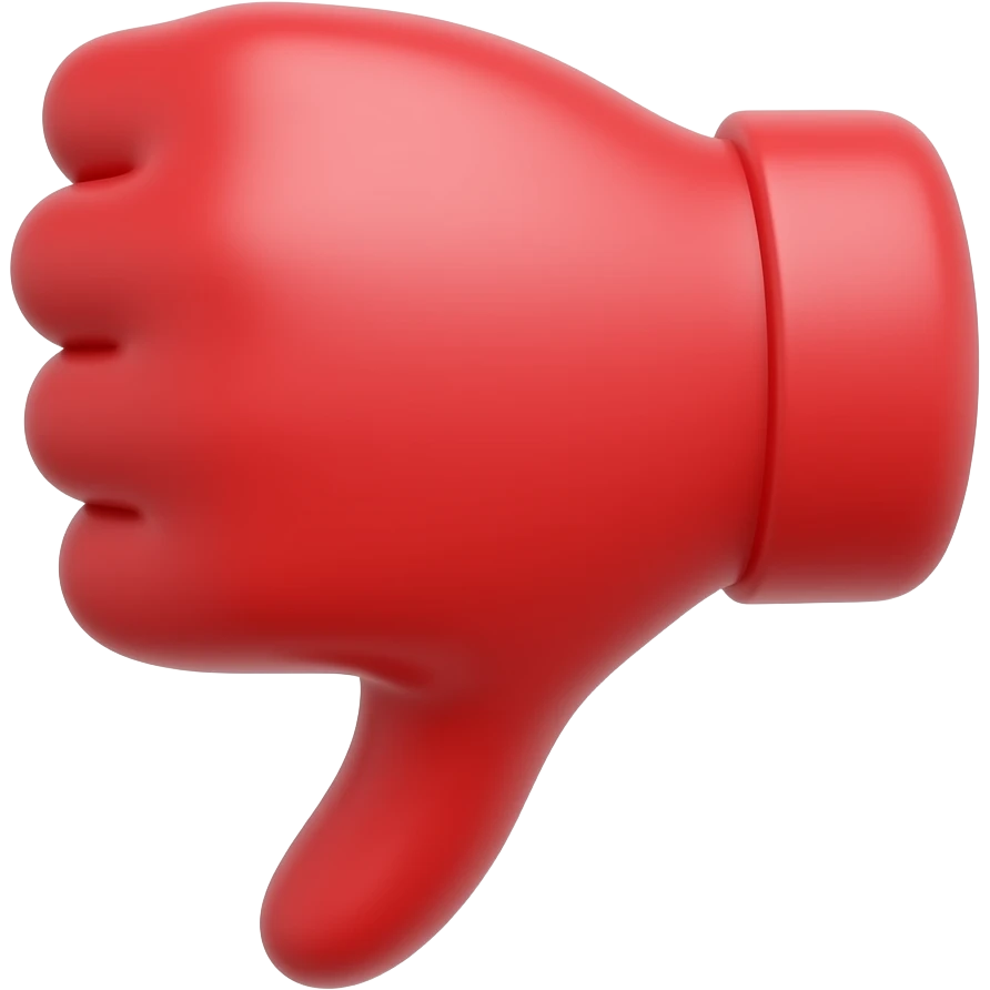 red thumbs down emoji