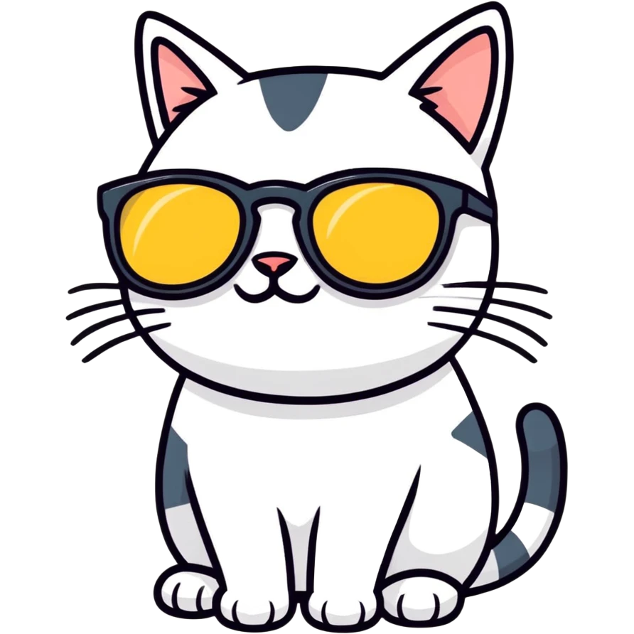 Cat with sunglasses emoji