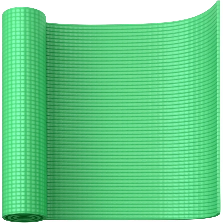 seagreen rollup yoga mat emoji