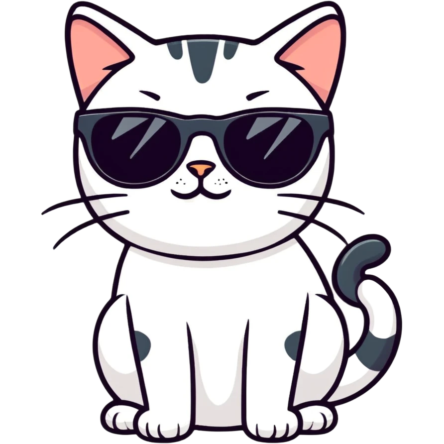 Cat with sunglasses emoji