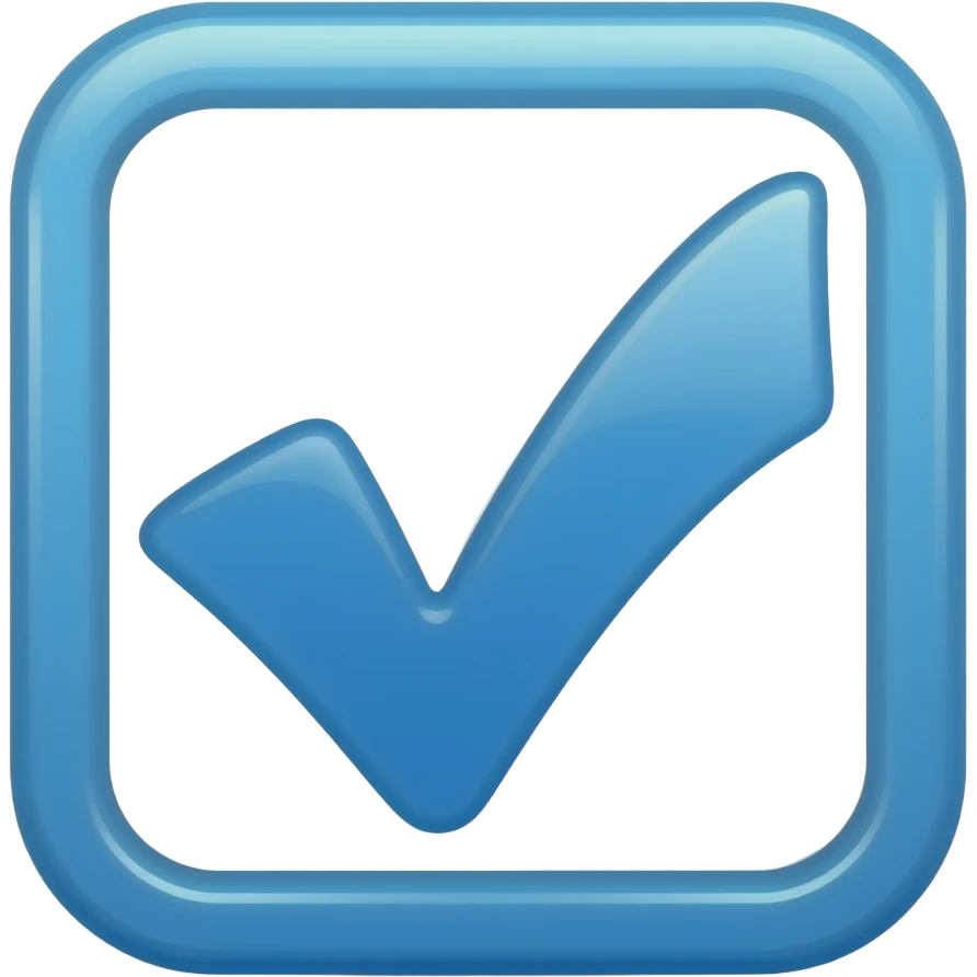 Blue tick emoji