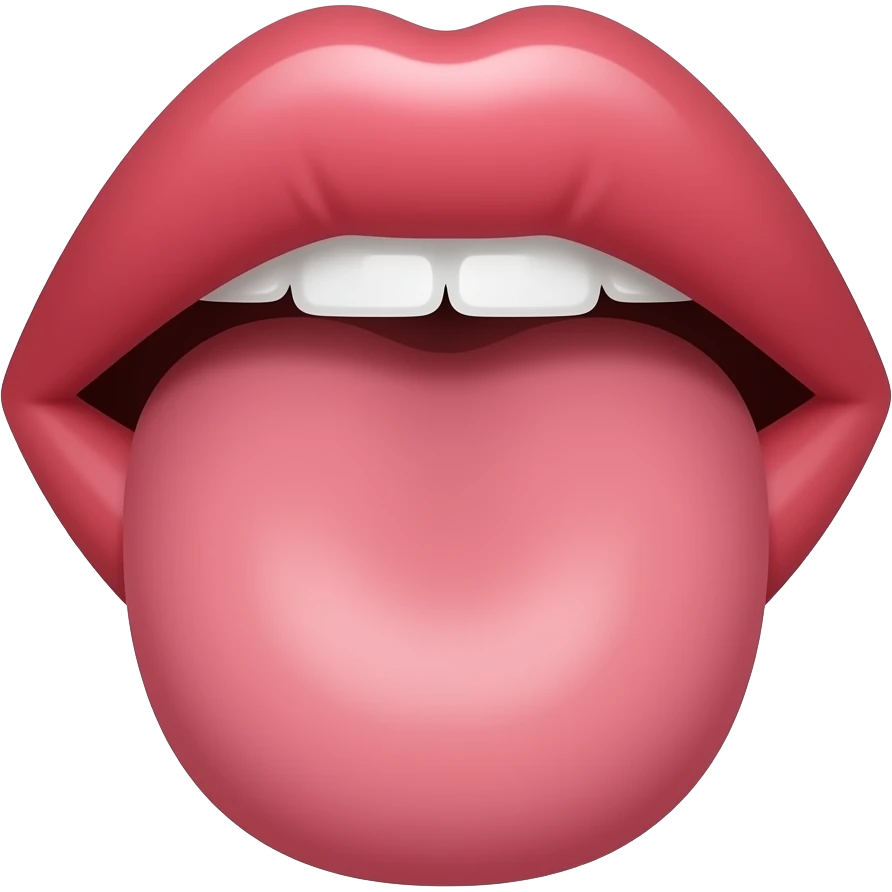 Lips sucking penis emoji