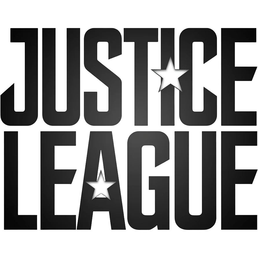 "Justice League" logo in black and white emoji