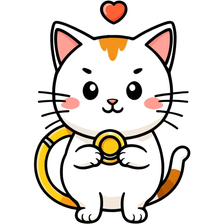 Cat giving a ring emoji