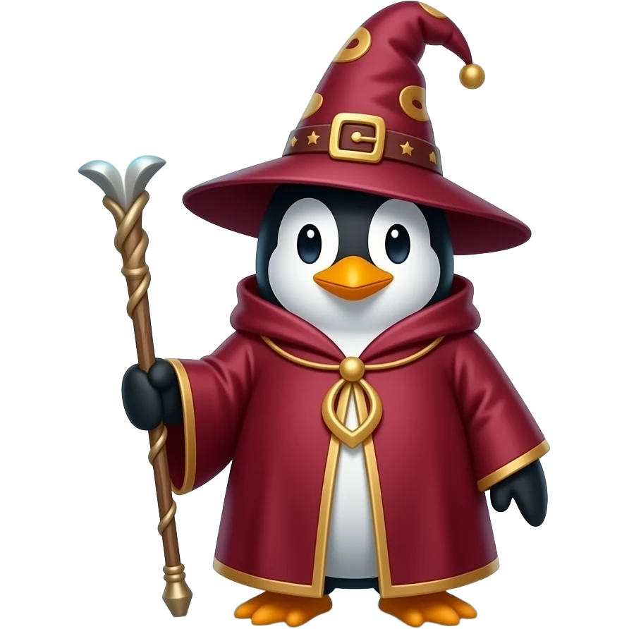 Penguin Wizard emoji