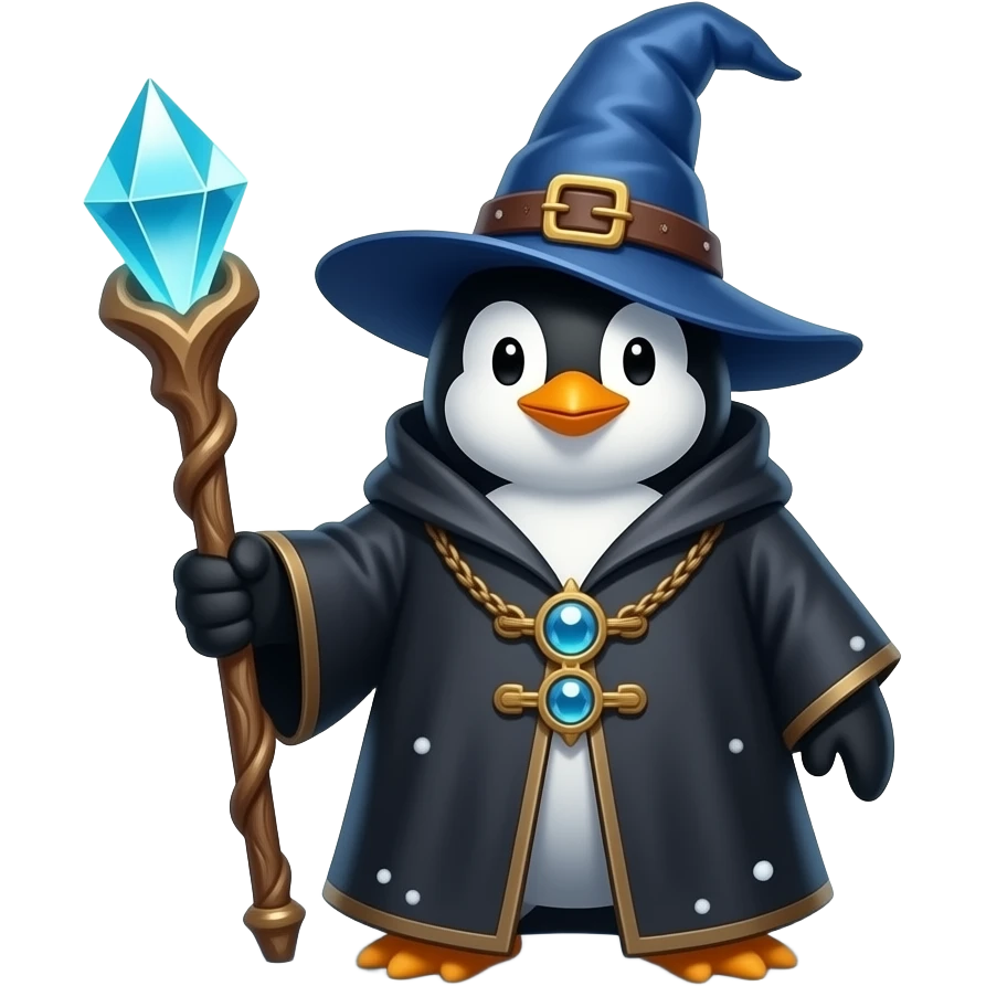 Penguin Wizard emoji