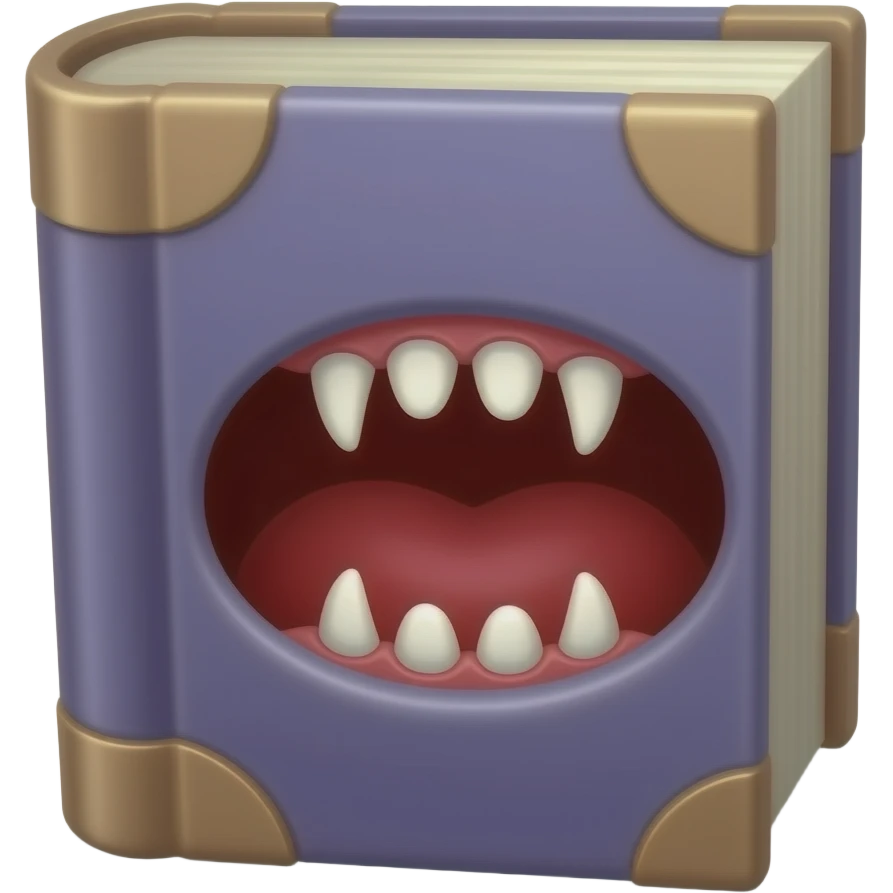 vampire teeth book emoji