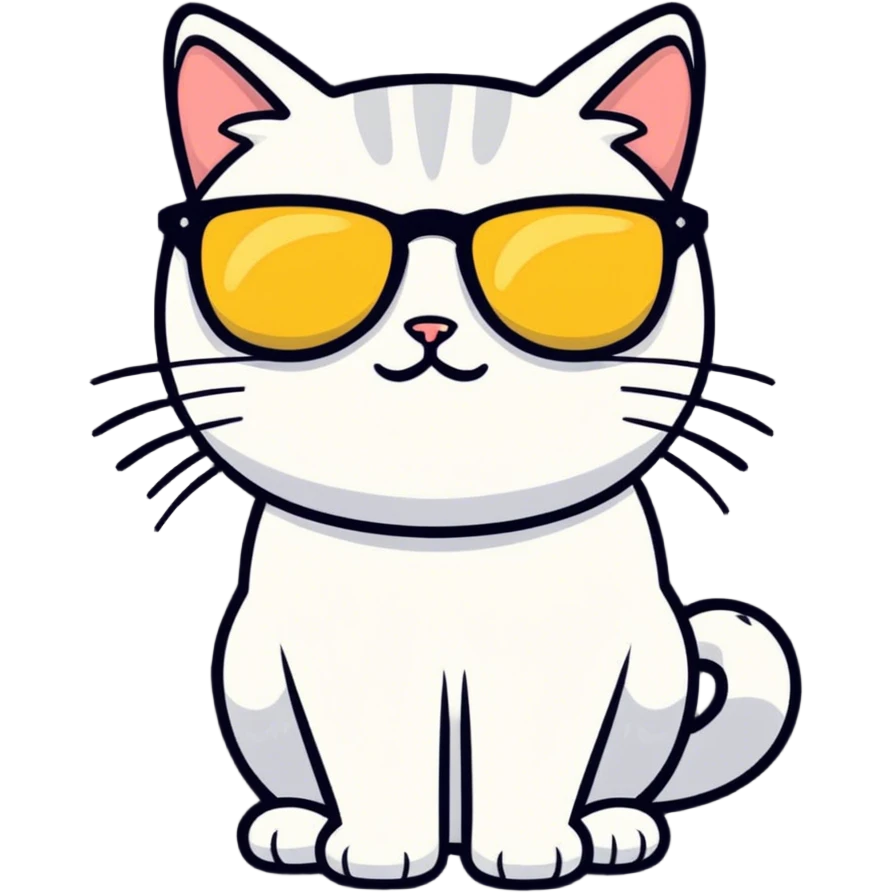 Cat with sunglasses emoji