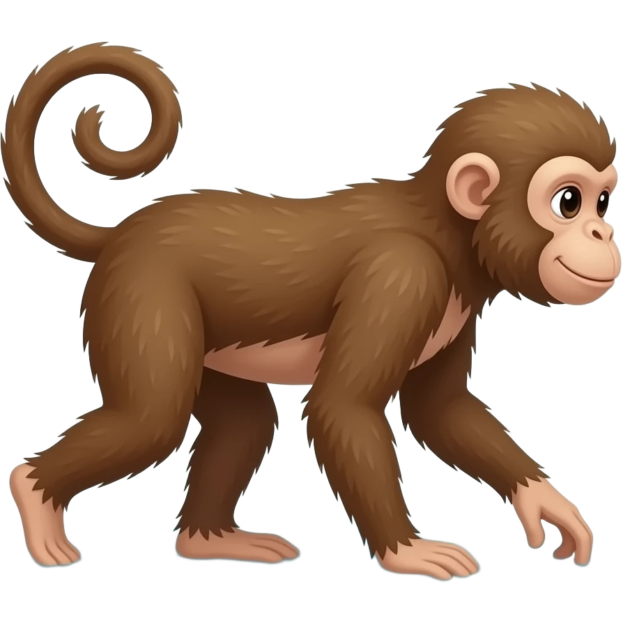 Monkey walk in water emoji
