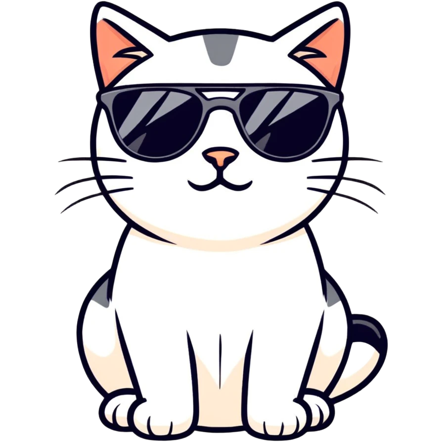 Cat with sunglasses emoji