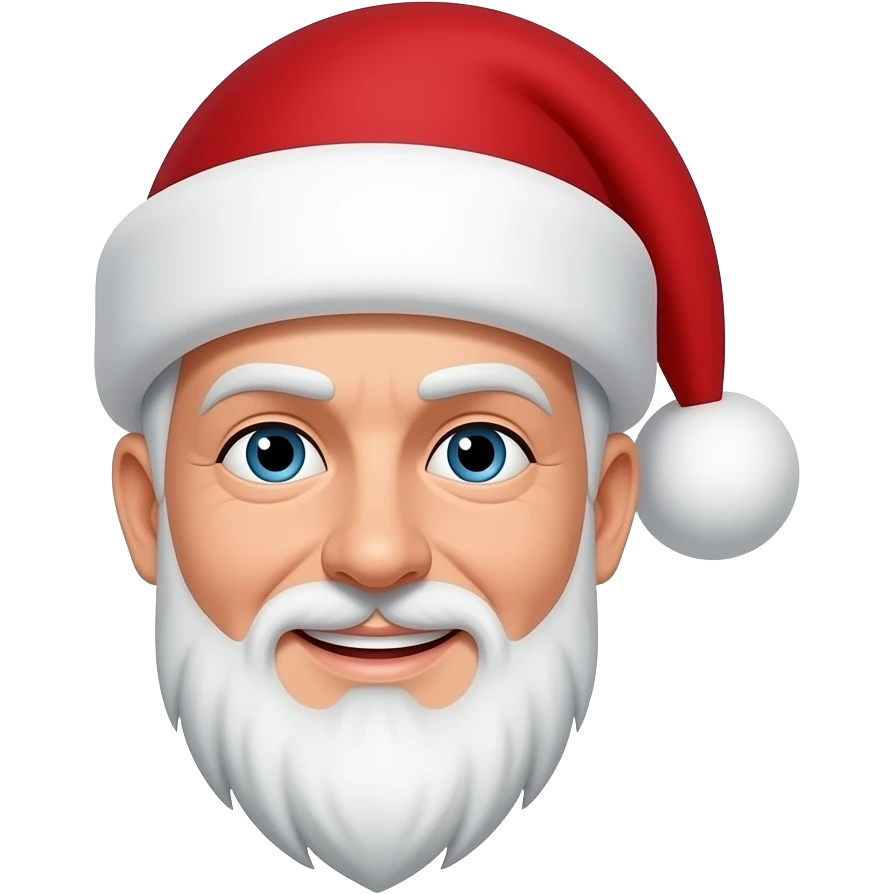 man with santa hats portrait emoji