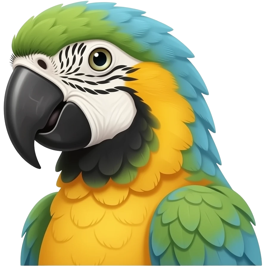 Parrot head with cute woman  human body emoji