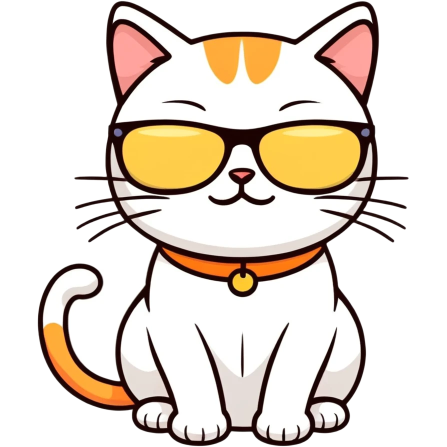 Cat with sunglasses emoji
