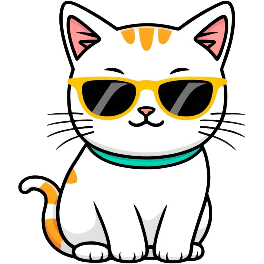 Cat with sunglasses emoji