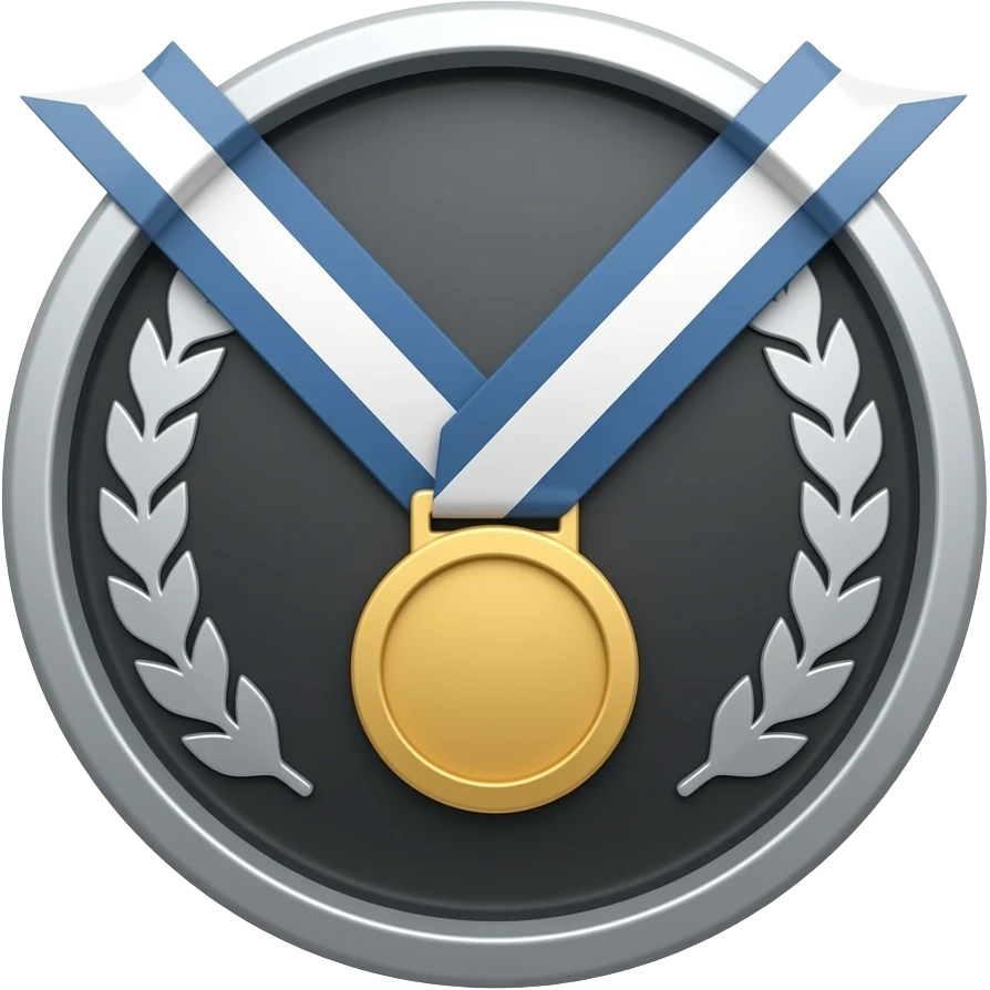 Black elite medal emoji