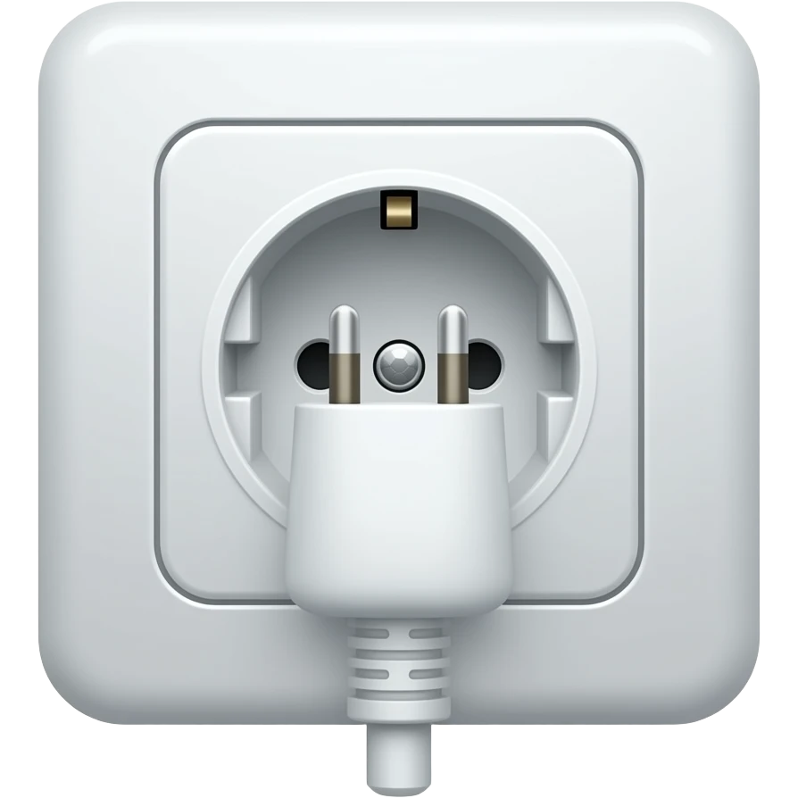 wall socket white plug emoji