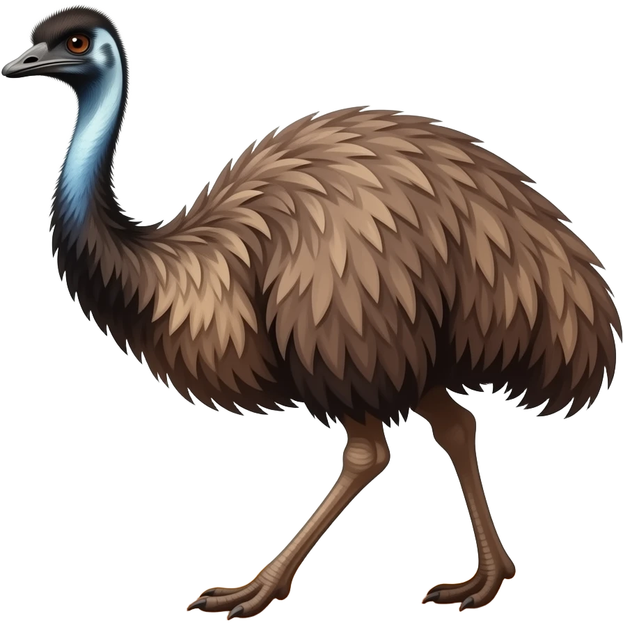 Emu walking in the outback emoji