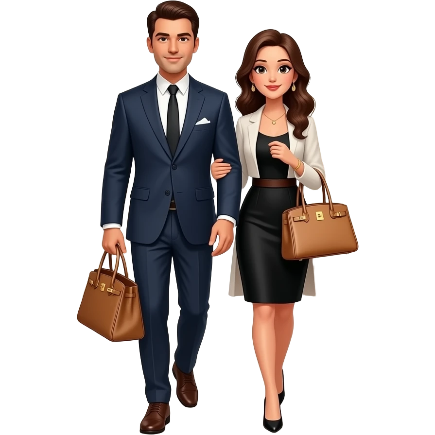 Couple riche qui font les magasins emoji