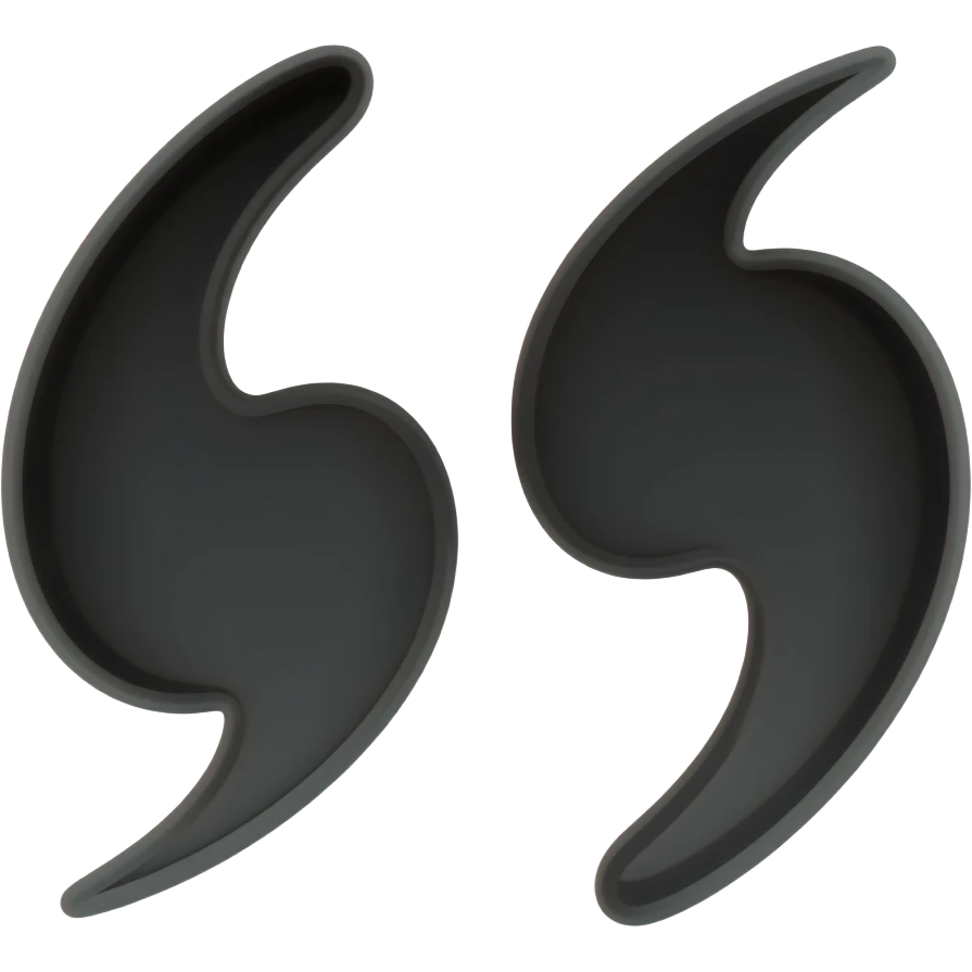 create me a black color quote emoji