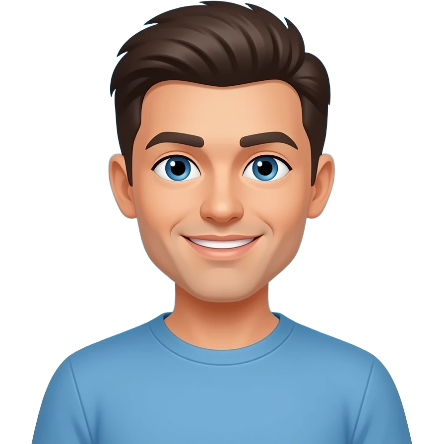 Blue rizzing emoji
