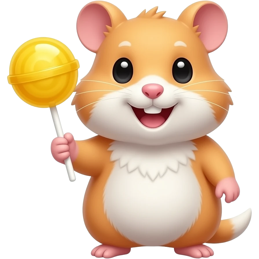 Sunshine lollipop happy hamster emoji