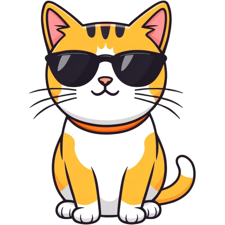 Cat with sunglasses emoji