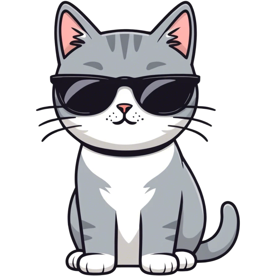 Cat with sunglasses emoji