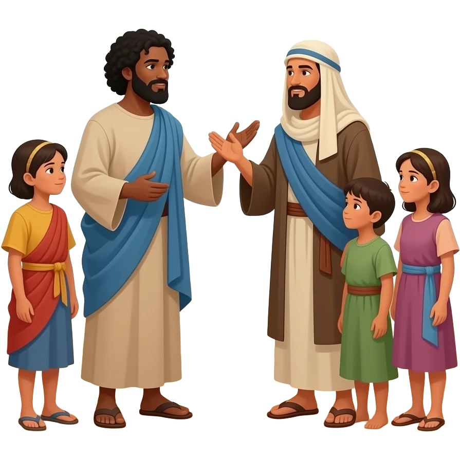 Black Men Joshua and Caleb meeting with the children of Israel in the ...