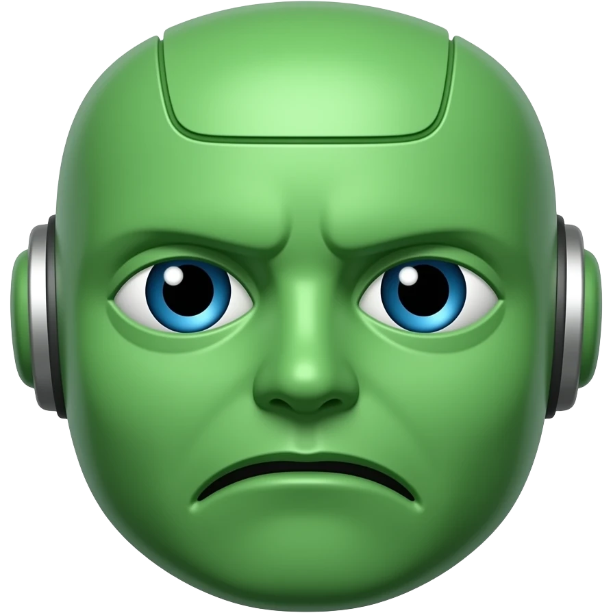 sad android green emoji