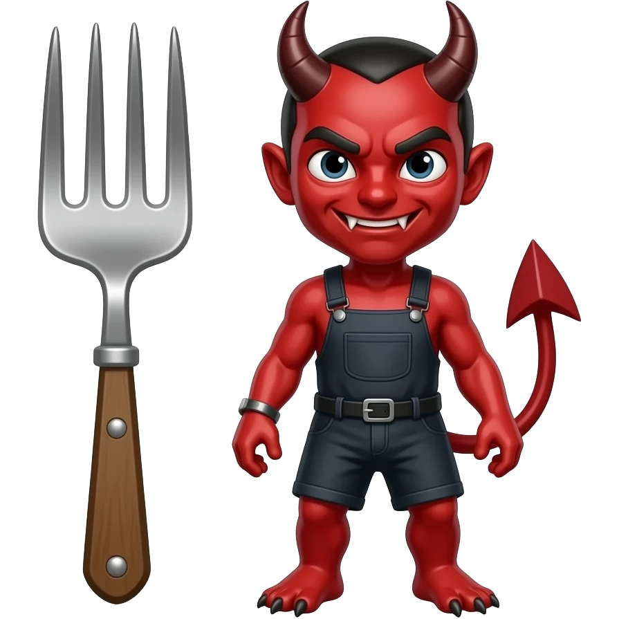 devil's fork emoji