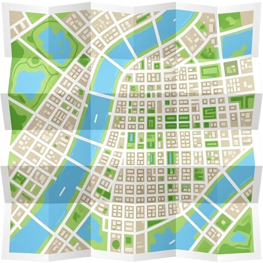 foldaable paper map (city) emoji