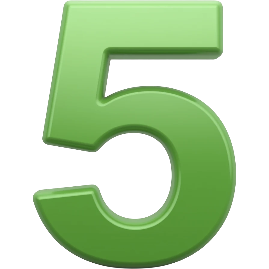 green five numer emoji