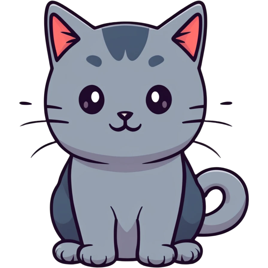 dark gray cat emoji