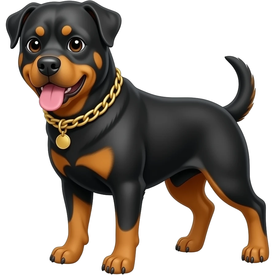Rottweiler with middle finger emoji