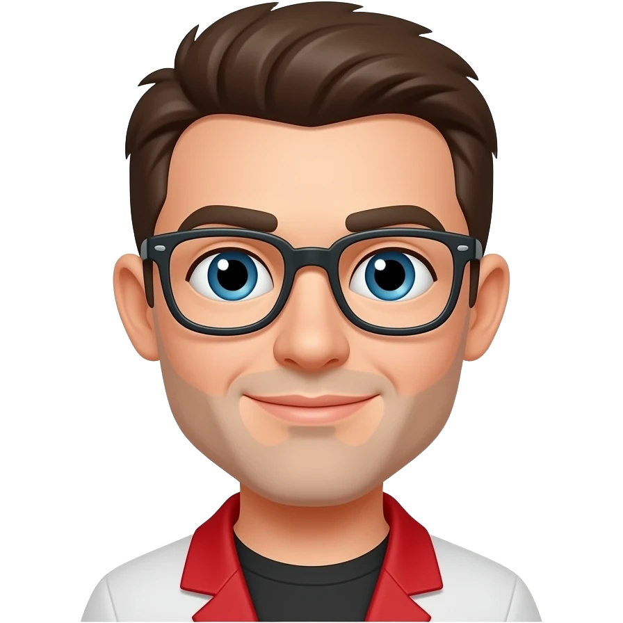 Mr. Red and white emoji