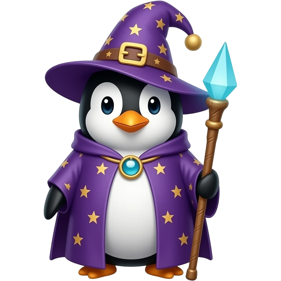 Penguin Wizard emoji