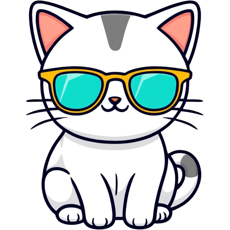 Cat with sunglasses emoji