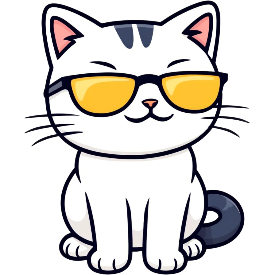 Cat with sunglasses emoji