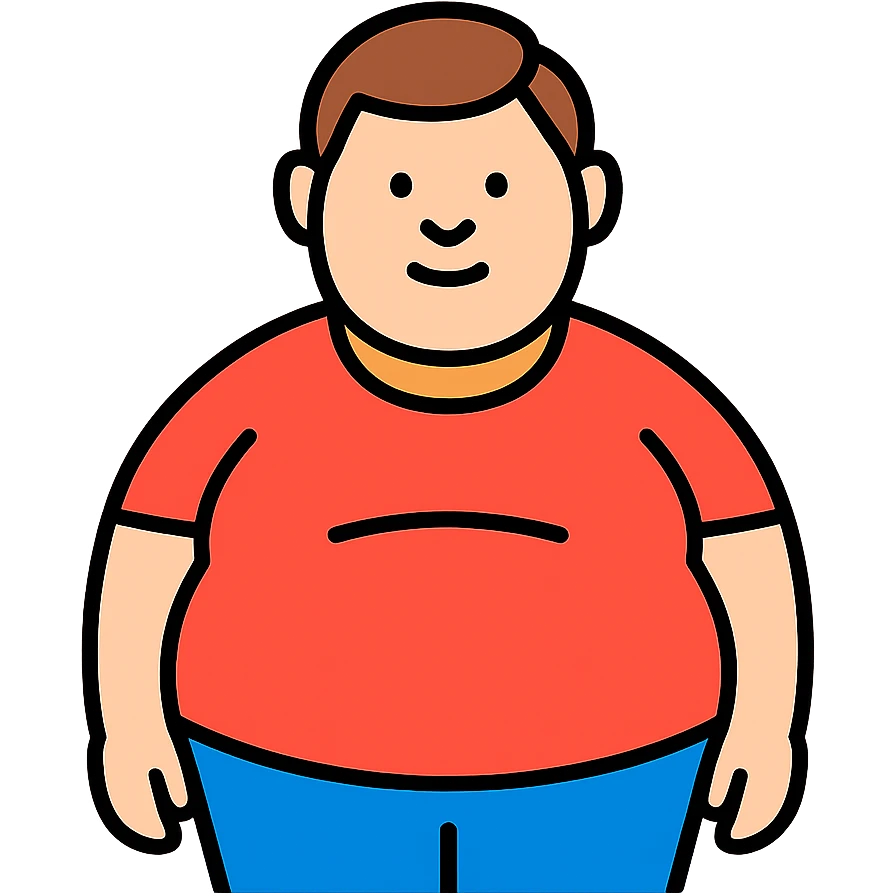 fat guy emoji