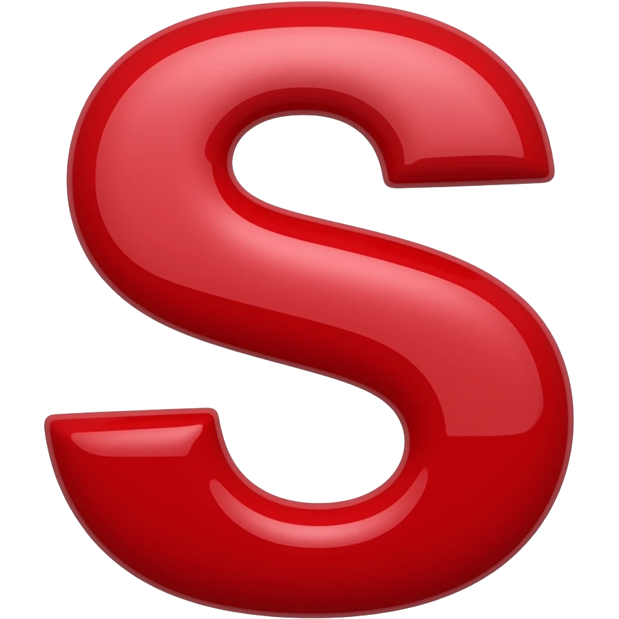 La s mayúscula en rojo  la s emoji