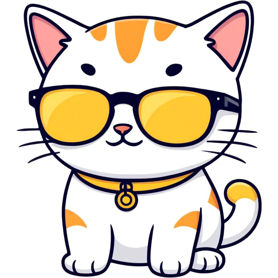 Cat with sunglasses emoji